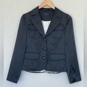 Black Satin tailored Jacket